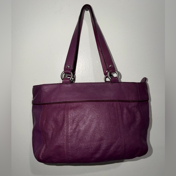 Coach Plum Studded Shoulder Bag - Picture 2 of 7